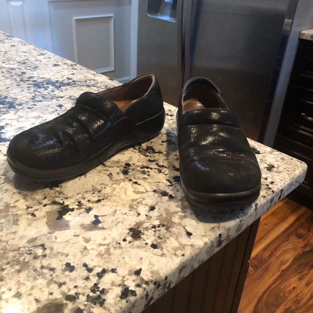 Alegriakel 755 Mosaic Black Leather Clogs 39